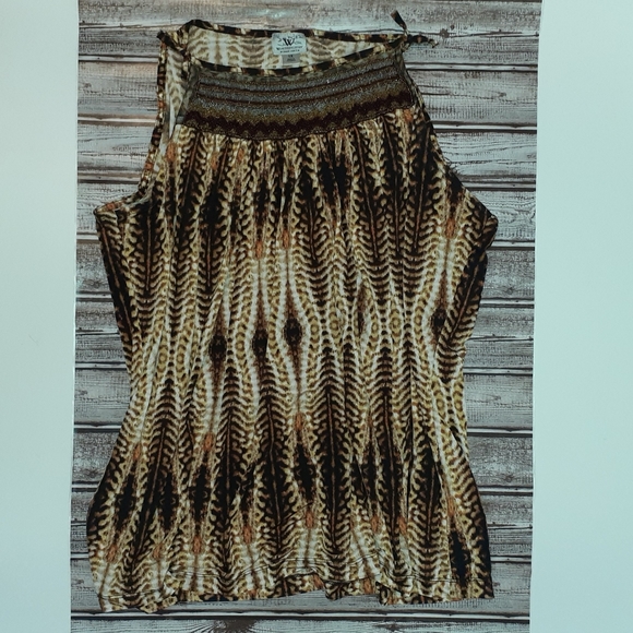 Worthington beaded tie top - Picture 3 of 6